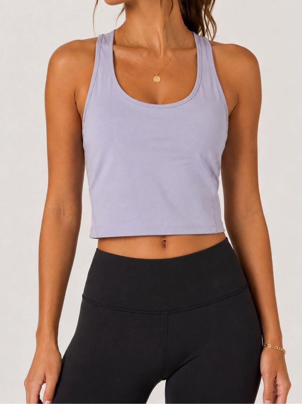 Lululemon Tank Top Size 6 Lavender Purple Racerback Workout Yoga Athletic
